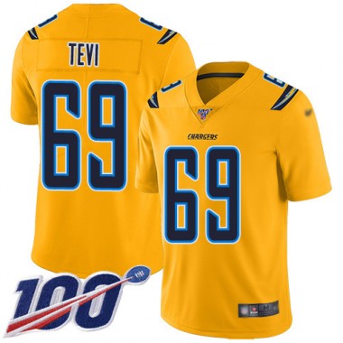 Los Angeles Chargers NFL Football Sam Tevi Gold Jersey Youth Limited 69 100th Season Inverted Legend